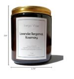All-Natural Lavender, Bergamot, Rosemary Aromatherapy Candle, Pet-Safe, Eco-Friendly Vegan Coconut Wax. - Image 8