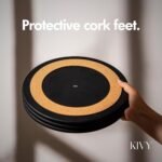 KIVY 11" Round Decorative Concrete Tray - Modern Coffee Table Centerpiece for Living Room & Bedroom (Cream) - Image 6