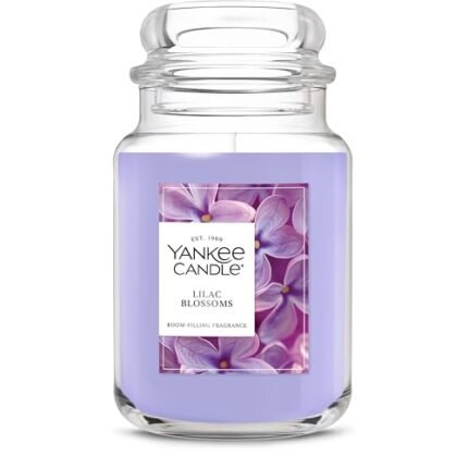 Yankee Candle Lilac Blossoms Scented Candle, 22oz Large Jar with up to 150 Hour Burn Time, Giftable, Birthdays