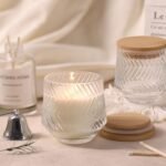 8-Pack 7 OZ Clear Glass Candle Jars with Ribbed Design, Bamboo Lids, and Labels for Crafting & Gifts - Image 4