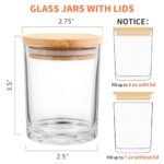 SUPMIND 15 Pack 7oz Clear Glass Candle Jars with Bamboo Lids & Labels - Dishwasher Safe Containers for Candle Making. - Image 2