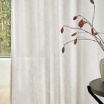 MYSKY HOME Linen Curtains for Living Room: Natural Semi-Sheer Drapes, 84" Length, 2 Panels, Farmhouse Boho Style, Back Tab for Sliding Glass Door, 50" Wide. - Image 4