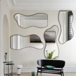 POZINO Irregular Asymmetrical Wall Mirror, 47.2"x22" Decorative Modern Design for Living Room, Bathroom, Bedroom, Entryway. - Image 6