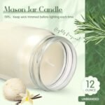 MTLEE 4-Pack 12 oz Vanilla Scented Soy Candles with Essential Oils - Perfect for Home, Weddings, and Gifts! - Image 4