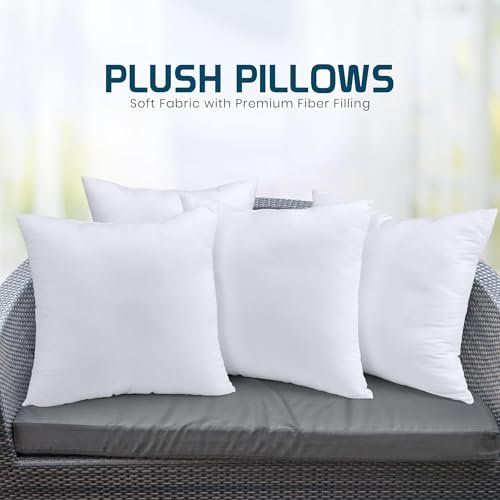 41YODIL3QzL._SL500_.jpg Utopia Bedding Throw Pillows Set of 4 (22"x22") – White Decorative Pillows for Sofa, Bed, Couch - Image 6