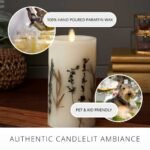 Luminara Realistic Moving Flame LED Candle with Lavender & Rosemary - Remote Ready, 3.25" x 4.5" - Image 4