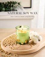 M&SENSE Eucalyptus Candles - Vegan Soy, 8.1oz, 42-Hour Burn Time, Ideal Relaxing Gifts for Fall & Winter. - Image 3