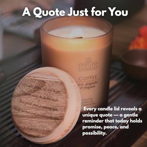 41ZNeJ6JfL._SL500_.jpg Coffee Candle - 9.7oz Frosted Jar with Wooden Wick, Gift Box & Branded Ship for Aroma Enthusiasts! - Image 5