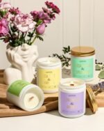 AOOVOO Sage Citrus Candle - 9oz Wood Wick, 50-Hour Burn Time, Natural Soy Scented Candle for Home - Image 5