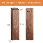4-Pack Wooden Indoor Wall Planters, Modern Boho Decor for Living Room & Bedroom, Farmhouse Pocket Vases for Dried Flowers & Faux Plants - Brown - Image 2