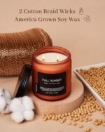 M&SENSE Baltic Amber Scented Candle - 11.6oz Clean Soy Wax, Non-Toxic, 70-Hour Burn, Perfect Housewarming Gift. - Image 3