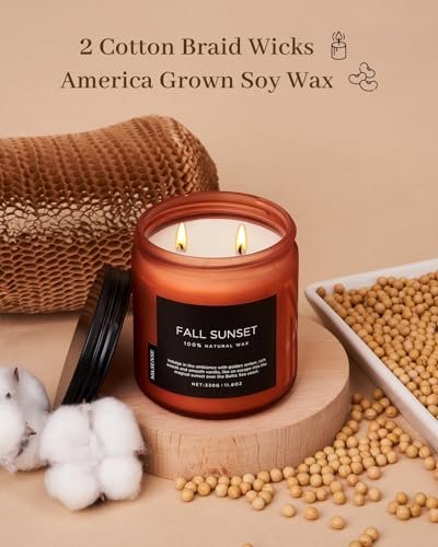 41alkGCy-cL._SL500_.jpg M&SENSE Baltic Amber Scented Candle - 11.6oz Clean Soy Wax, Non-Toxic, 70-Hour Burn, Perfect Housewarming Gift. - Image 3