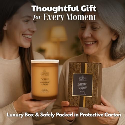 41atfaKySL._SL500_.jpg Coffee Candle - 9.7oz Frosted Jar with Wooden Wick, Gift Box & Branded Ship for Aroma Enthusiasts! - Image 6