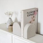 Stylish Decorative Concrete Bookends for Heavy Books – Set of 2 with Anti-Slip Pads for Chic Decor! - Image 2