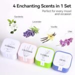 4-Pack Scented Soy Wax Candles | 10% Essential Oil | Lavender, Gardenia, Lilac, Vanilla Aromatherapy Candles - Image 2