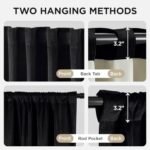 Joydeco 100% Blackout Curtains - 84" Velvet Curtains, 2 Panels for Soundproofing & Insulation (52W x 84L) - Image 3