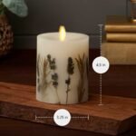 Luminara Realistic Moving Flame LED Candle with Lavender & Rosemary - Remote Ready, 3.25" x 4.5" - Image 5