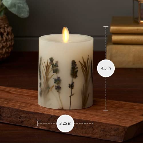 41cOeIK4KDL._SL500_.jpg Luminara Realistic Moving Flame LED Candle with Lavender & Rosemary - Remote Ready, 3.25" x 4.5" - Image 5