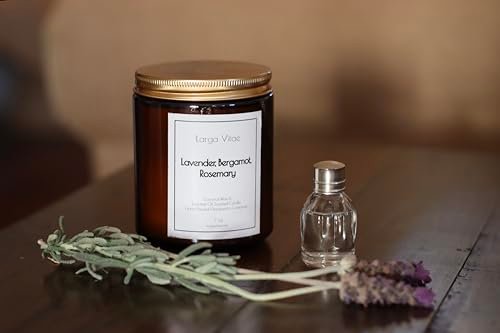 41do183uqL._SL500_.jpg All-Natural Lavender, Bergamot, Rosemary Aromatherapy Candle, Pet-Safe, Eco-Friendly Vegan Coconut Wax. - Image 3