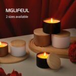 MGLIFEUL Black Candle Tins, 4oz (12-Pack) for DIY Candle Making, Includes Lids & Gift Box Packaging. - Image 3