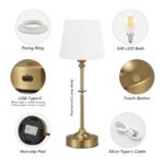 Rechargeable Gold Cordless Table Lamp - 4000mAh, 3000K Touch Control, Ideal for Bedroom & Dining Use! - Image 5