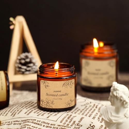 41g7FJHxMoL._SL500_.jpg 4-Pack Scented Soy Wax Candles in Amber Jars – Perfect Gift Set for Women for Birthdays, Valentine's, or Mother's Day - Image 5
