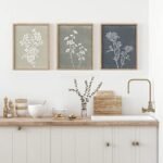 Set of 4 Framed Boho Wall Art - Minimalist Botanical Prints for Rustic Farmhouse Decor (Brown, 12x16) - Image 9