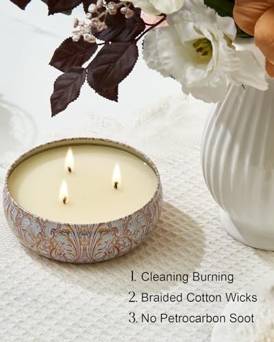 41gG44p48JL._SL500_.jpg M&SENSE Wild Orchid Scented Candle: Large 3-Wick Soy Tin, 40+ Hr Burn, 100% Vegan, Aromatherapy Gift for All. - Image 8