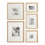 Kate and Laurel Contemporary Rectangle Photo Frame Set of 5 in Rustic Brown for Stylish Gallery Walls - Image 8