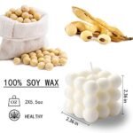 Bubble Candle Set: 2 Cube Soy Wax Scented Candles for Home Decor & Gifting - Image 2