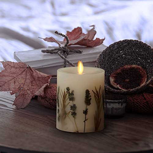 41gm67hnGbL._SL500_.jpg Luminara Realistic Moving Flame LED Candle with Lavender & Rosemary - Remote Ready, 3.25" x 4.5" - Image 6