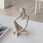 Sandstone Resin Thinker Sculptures - Abstract Ornaments for Housewarming Gifts & Home Décor - Image 3