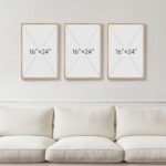 Set of 3 Framed William Morris Canvas Prints, 16x24" Neutral Floral Art for Living Room & Office. - Image 5
