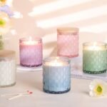 MATAHUM 8 Pack Green Candle Jars, 7 oz Glass Containers with Bamboo Lids for DIY Candle Making Supplies. - Image 6