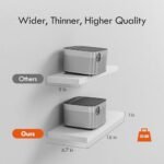 YUFLINX 16" Rustic Wood Floating Wall Shelves – Set of 4 for Room Decor, Storage, and Display. Ideal for Bedroom, Bathroom, Living Room, Kitchen. - Image 3