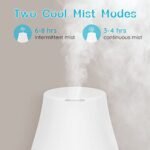 Homeweeks 100ml Colorful Essential Oil Diffuser with Adjustable Mist and Auto Shut-Off for Bedroom, Office, or Travel. - Image 6