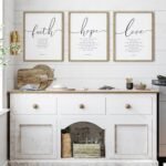 Houmury Set of 3 11"x14" Framed Farmhouse Bible Verses Wall Art for Christian Home Decor - Image 7