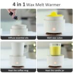 EQUSUPRO 3-in-1 Electric Wax Melt Warmer - Ceramic Scented Melter for Home & Office (Leaf Design) - Image 3