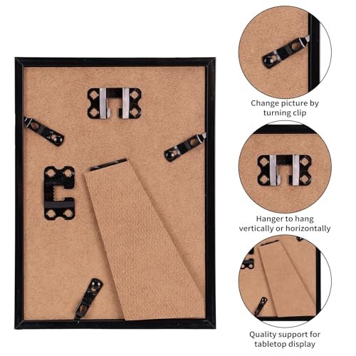 41kIhAHtwgL._SL500_.jpg Giftgarden 14-Pack Black Picture Frames with Mats, Perfect for 11x14, 8x10, and 5x7 Photos. Ideal for Walls or Tabletops. - Image 7