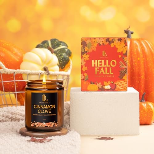 41kLZtlVBIL._SL500_.jpg Cinnamon Clove Scented Candle | 7oz Fall Soy Candle for Home Decor, 50-Hour Burn Time, Perfect Thanksgiving Gift - Image 5