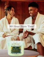 Rosemary Eucalyptus Peppermint Candle | 15.8 oz 3-Wick Soy Candle for Stress Relief & Aromatherapy - Image 3