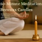 Australian Made 50-Minute Pure Beeswax Candles Set of 20 with Brass Holder - Non-Toxic Stress Relief Gifts for Women. - Image 7
