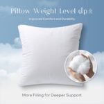 Phantoscope 18x18 Pillow Insert - Cotton-Cover Microfiber Throw Pillow Sham, 1 Count - Image 4