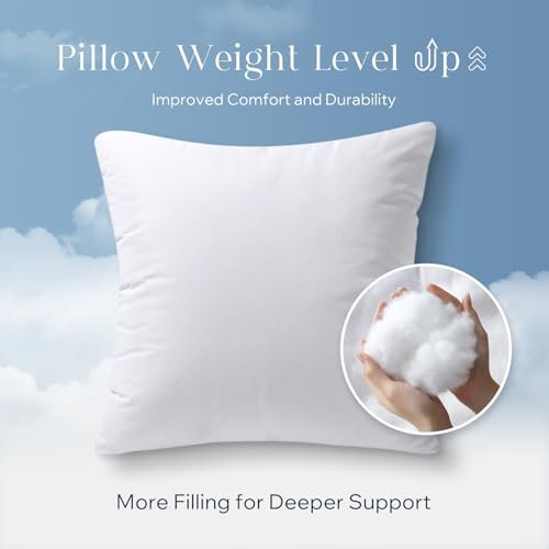 41l4c58YxHL._SL500_.jpg Phantoscope 18x18 Pillow Insert - Cotton-Cover Microfiber Throw Pillow Sham, 1 Count - Image 4