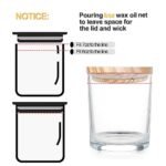 12 Pcs SHOWIN 7 OZ Thick Candle Jars with Wood Lids - Empty Candle Making Containers, Clear Sample Jars - Image 8