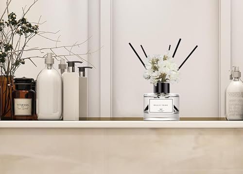 41lKwY9er7L._SL500_.jpg WEALD TRIBE Reed Diffuser Set of 3: Fresh Linen, Ocean, Eucalyptus & Mint Scented Home Fragrance - Image 5