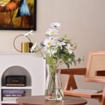 8-Inch Clear Glass Flower Vases for Centerpiece Decor | Modern Boho Style for Weddings & Gifts - Image 2