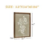 Set of 4 Framed Boho Wall Art - Minimalist Botanical Prints for Rustic Farmhouse Decor (Brown, 12x16) - Image 6