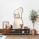POZINO Irregular Asymmetrical Wall Mirror, 47.2"x22" Decorative Modern Design for Living Room, Bathroom, Bedroom, Entryway. - Image 8