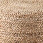 S&L Homes Jute Braided Pouf Ottoman - Hand Knitted Boho Footrest for Living Room, Bedroom, Patio (18"x18"x12") - Image 9
